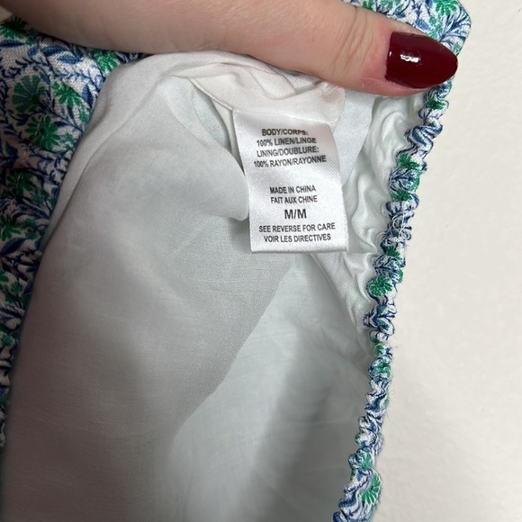 CAMI NYC Lenore Floral One-Shoulder linen crop top M NWT - Picture 8 of 10